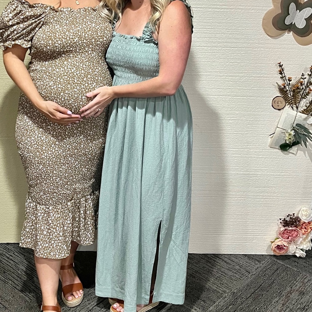 Calvin Klein Sage Green Maxi Dress